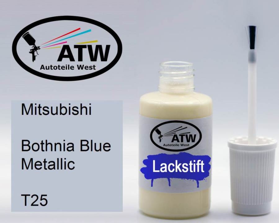 Mitsubishi, Bothnia Blue Metallic, T25: 20ml Lackstift, von ATW Autoteile West.